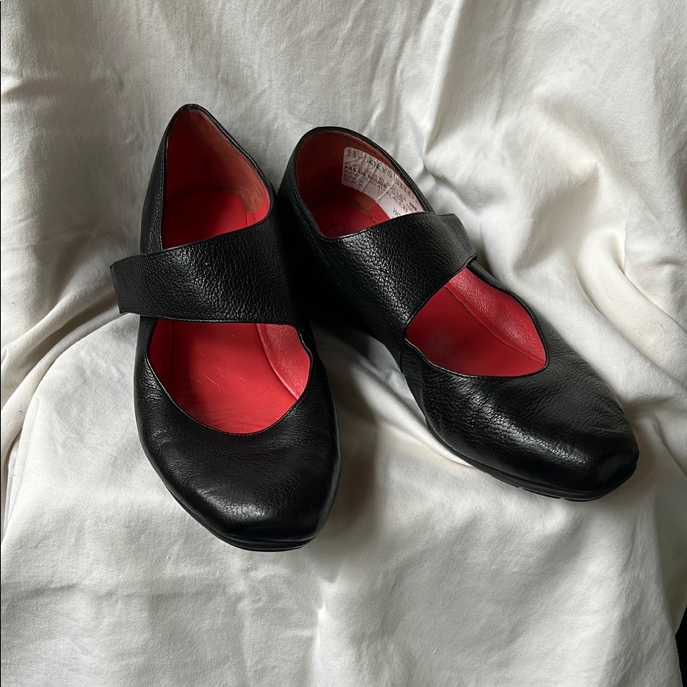 Pos Ole Rouge Made in Italy Maryjane Black Leather Women's Shoes